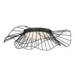Elena 24 in. Natural Black Flush Mount by Golden Lighting 12 Elena 24 in. Natural Black Flush Mount by Golden Lighting -Golden Lighting Shop natural black golden lighting flush mount lights 9136 fm24 nb op 1f 1000