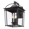 Brigham 3-Light Natural Black Outdoor Wall Lantern Sconce by Golden Lighting -Golden Lighting Shop natural black golden lighting outdoor sconces 4305 owl nb clr 64 1000