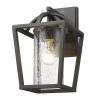 Mercer 1-Light Natural Black Seeded Glass Hardwired Outdoor Wall Lantern Sconce by Golden Lighting -Golden Lighting Shop natural black golden lighting outdoor sconces 4309 owm nb sd 64 1000
