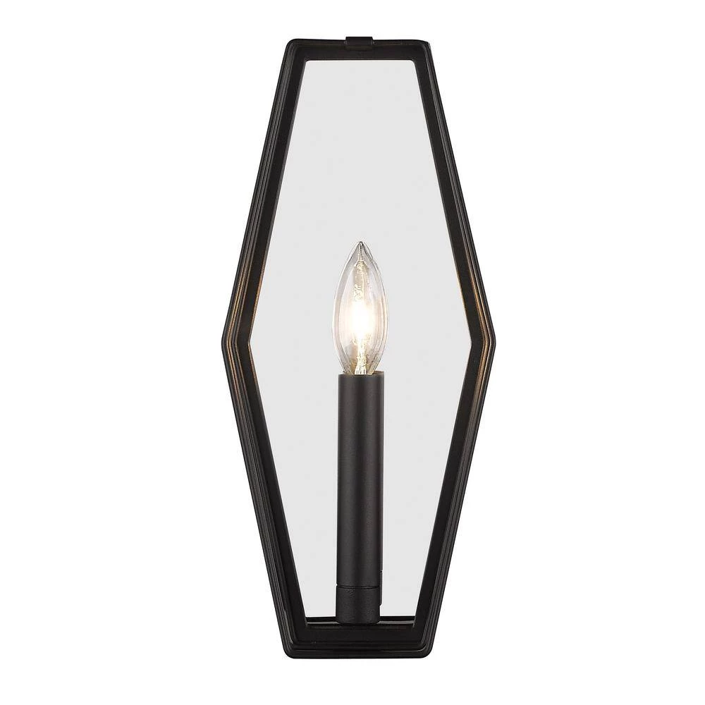 Gia 6 in. Natural Black Sconce by Golden Lighting 6 Gia 6 in. Natural Black Sconce by Golden Lighting - Image 4