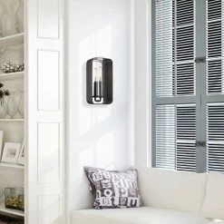 Skye 1-Light Natural Black Wall Sconce by Golden Lighting 12 Skye 1-Light Natural Black Wall Sconce by Golden Lighting -Golden Lighting Shop natural black golden lighting vanity lighting 2090 wsc nb fa 1000