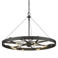 Vaughn 6-Light Natural Black Wagon Wheel Chandelier by Golden Lighting 11 Vaughn 6-Light Natural Black Wagon Wheel Chandelier by Golden Lighting -Golden Lighting Shop natural black natural black accents golden lighting chandeliers 3866 l nb nb 4f 1000