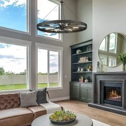 Vaughn 6-Light Natural Black Wagon Wheel Chandelier by Golden Lighting 14 Vaughn 6-Light Natural Black Wagon Wheel Chandelier by Golden Lighting -Golden Lighting Shop natural black natural black accents golden lighting chandeliers 3866 l nb nb fa 1000