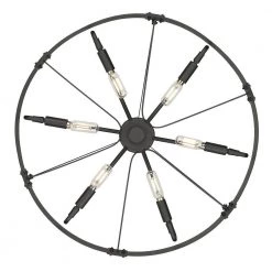 Vaughn 6-Light Natural Black Natural Black Accents Wagon Wheel Pendant Light by Golden Lighting 13 Vaughn 6-Light Natural Black Natural Black Accents Wagon Wheel Pendant Light by Golden Lighting -Golden Lighting Shop natural black natural black accents golden lighting chandeliers 3866 m nb nb 44 1000