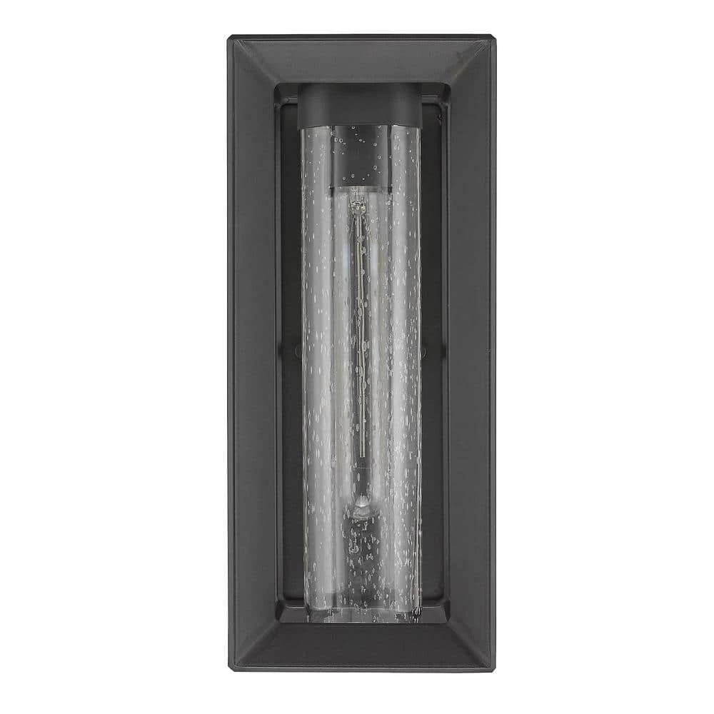 Smyth Natural Black (UV Coated) Seeded Glass LED Outdoor Wall Sconce by Golden Lighting 8 Smyth Natural Black (UV Coated) Seeded Glass LED Outdoor Wall Sconce by Golden Lighting - Image 6