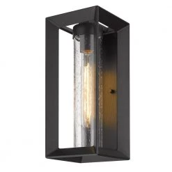 Smyth Natural Black (UV Coated) Seeded Glass LED Outdoor Wall Sconce by Golden Lighting 13 Smyth Natural Black (UV Coated) Seeded Glass LED Outdoor Wall Sconce by Golden Lighting -Golden Lighting Shop natural black uv coated seeded glass golden lighting outdoor sconces 2073 owm nb sd 4f 1000