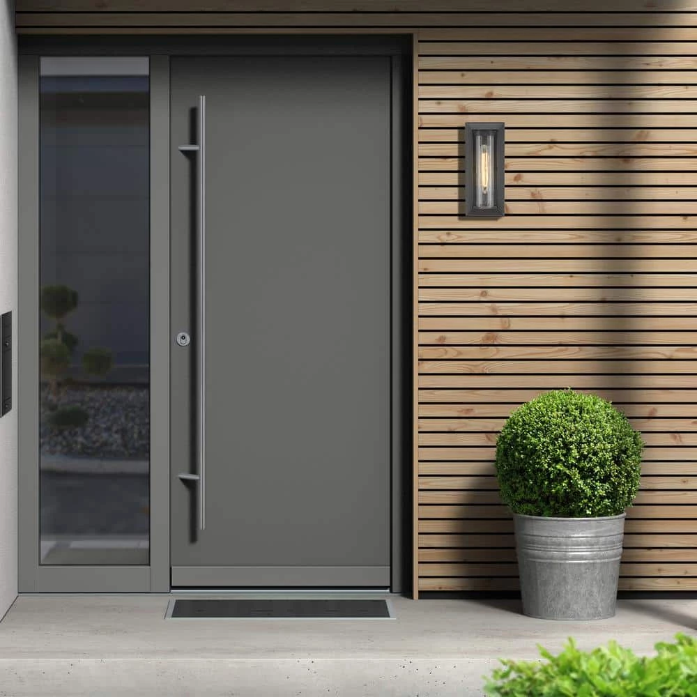 Smyth Natural Black (UV Coated) Seeded Glass LED Outdoor Wall Sconce by Golden Lighting 4 Smyth Natural Black (UV Coated) Seeded Glass LED Outdoor Wall Sconce by Golden Lighting - Image 2