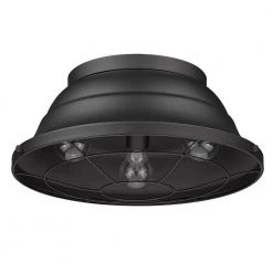 Bartlett 16.38 in. 3-Light Natural Black (UV) Outdoor Flush Mount by Golden Lighting -Golden Lighting Shop natural black uv golden lighting flush mount lights 7316 ofm nb 4f 1000