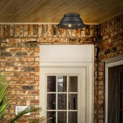 Bartlett 16.38 in. 3-Light Natural Black (UV) Outdoor Flush Mount by Golden Lighting -Golden Lighting Shop natural black uv golden lighting flush mount lights 7316 ofm nb fa 1000