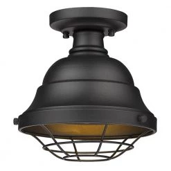Barlett 8.63 in. 1-Light Natural Black (UV) Outdoor Semi-Flush Mount by Golden Lighting 12 Barlett 8.63 in. 1-Light Natural Black (UV) Outdoor Semi-Flush Mount by Golden Lighting -Golden Lighting Shop natural black uv golden lighting flush mount lights 7316 osf nb 1f 1000
