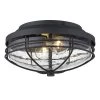 Seaport 2-Light Black Outdoor Flush Mount Light by Golden Lighting 2 Seaport 2-Light Black Outdoor Flush Mount Light by Golden Lighting -Golden Lighting Shop natural black uv golden lighting outdoor flush mount lights 9808 ofm nb sd 64 1000