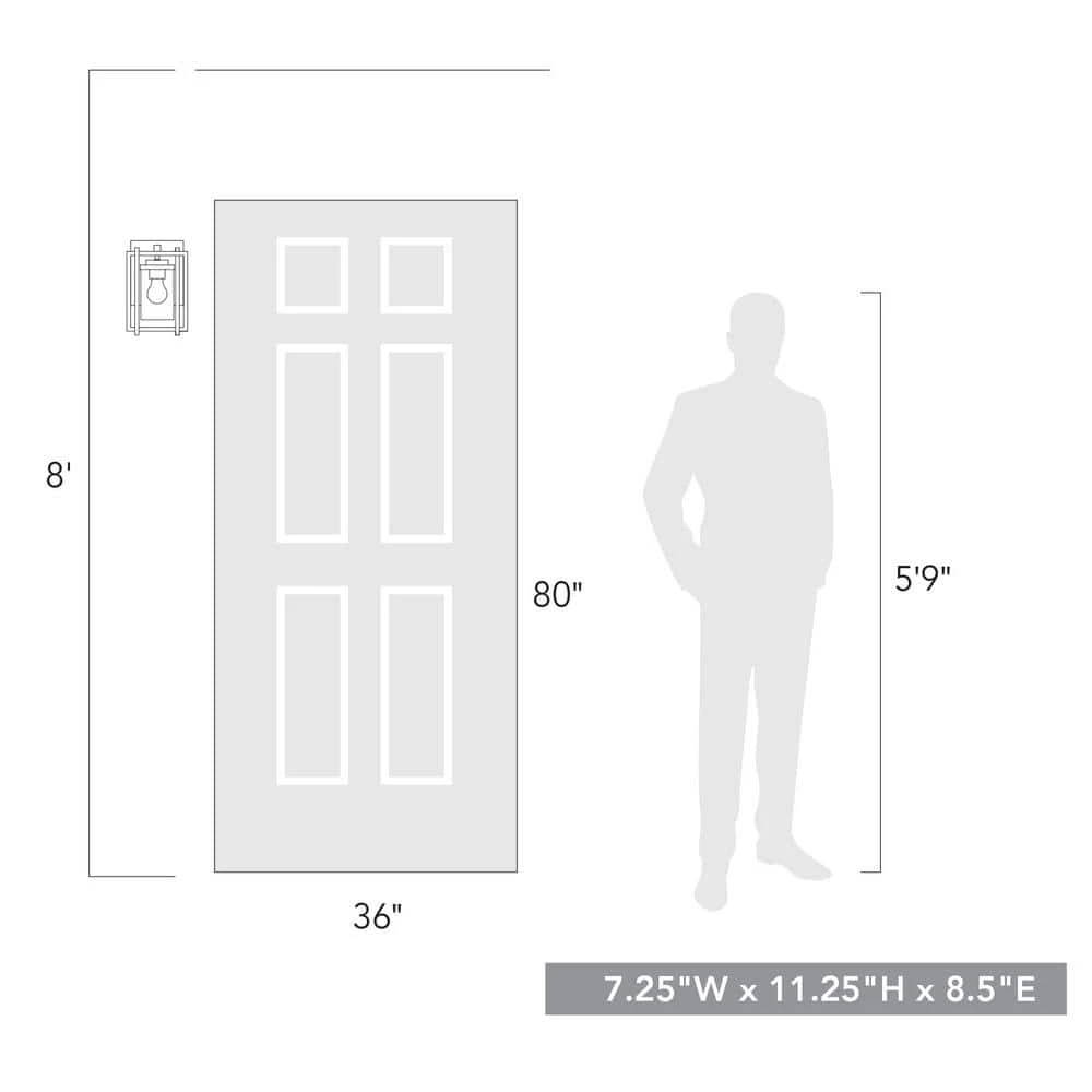 Tribeca Natural Black (UV) Outdoor Wall Lantern Sconce by Golden Lighting 7 Tribeca Natural Black (UV) Outdoor Wall Lantern Sconce by Golden Lighting - Image 5