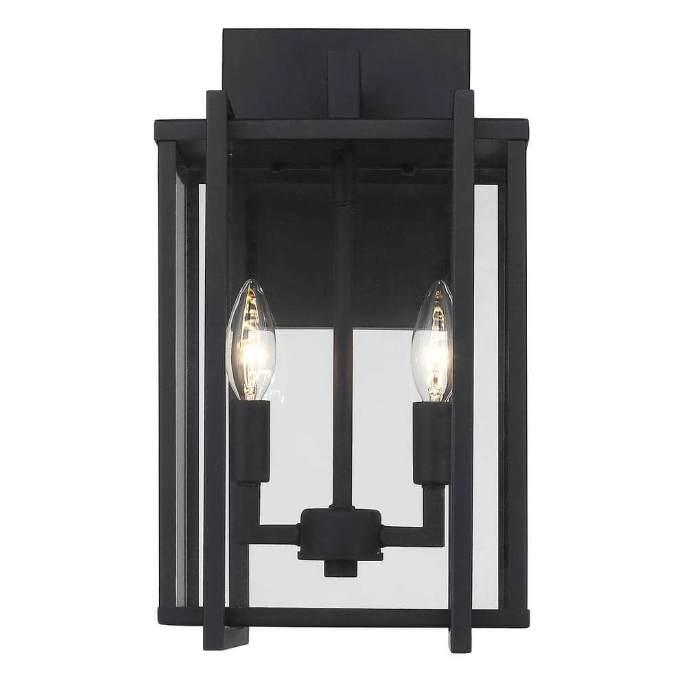 Tribeca Natural Black (UV) Outdoor Wall Lantern Sconce by Golden Lighting 6 Tribeca Natural Black (UV) Outdoor Wall Lantern Sconce by Golden Lighting - Image 4