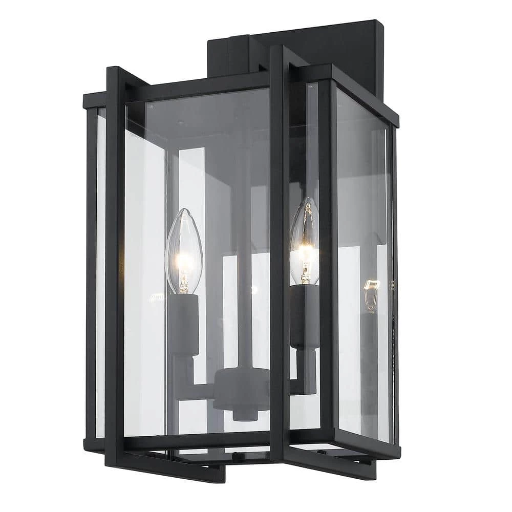 Tribeca Natural Black (UV) Outdoor Wall Lantern Sconce by Golden Lighting 3 Tribeca Natural Black (UV) Outdoor Wall Lantern Sconce by Golden Lighting