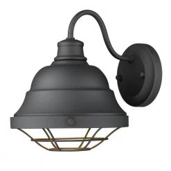 Bartlett 1-Light Black Outdoor Wall Sconce by Golden Lighting 10 Bartlett 1-Light Black Outdoor Wall Sconce by Golden Lighting -Golden Lighting Shop natural black uv natural black uv golden lighting outdoor sconces 7316 owm nb 4f 1000