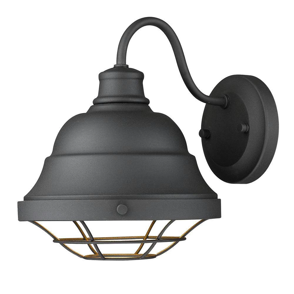 Bartlett 1-Light Black Outdoor Wall Sconce by Golden Lighting 5 Bartlett 1-Light Black Outdoor Wall Sconce by Golden Lighting - Image 3