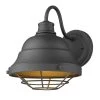 Bartlett 1-Light Black Outdoor Wall Sconce by Golden Lighting -Golden Lighting Shop natural black uv natural black uv golden lighting outdoor sconces 7316 owm nb 64 1000