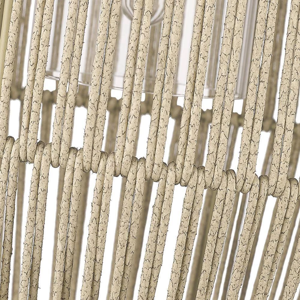 Seabroke 1-Light Natural Black (UV) Summer Sands Shade and Clear Glass Outdoor Pendant Light by Golden Lighting 7 Seabroke 1-Light Natural Black (UV) Summer Sands Shade and Clear Glass Outdoor Pendant Light by Golden Lighting - Image 5