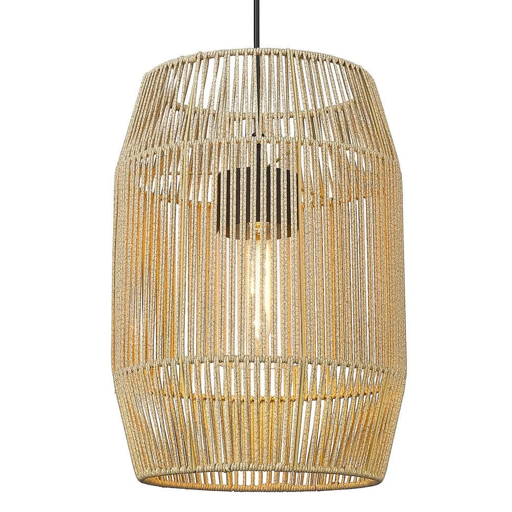 Seabroke 1-Light Natural Black (UV) Summer Sands Shade and Clear Glass Outdoor Pendant Light by Golden Lighting 3 Seabroke 1-Light Natural Black (UV) Summer Sands Shade and Clear Glass Outdoor Pendant Light by Golden Lighting