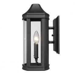 Cohen 2-Light Natural Black Clear Glass Panels Hardwired Outdoor Wall Lantern Sconce by Golden Lighting 13 Cohen 2-Light Natural Black Clear Glass Panels Hardwired Outdoor Wall Lantern Sconce by Golden Lighting -Golden Lighting Shop natural black with clear glass panels golden lighting outdoor sconces 4308 owm nb 1f 1000