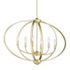Colson 6-Light Olympic Gold Linear Pendant by Golden Lighting 2 Colson 6-Light Olympic Gold Linear Pendant by Golden Lighting -Golden Lighting Shop olympic gold golden lighting chandeliers 3167 lp og 64 1000