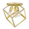 Cassio 13.13 in. 3-Light Olympic Gold Semi-Flush Mount by Golden Lighting