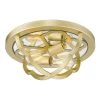 Saxon 14.0 in. 2-Light Olympic Gold Flush Mount by Golden Lighting -Golden Lighting Shop olympic gold golden lighting flush mount lights 5926 fm og 64 1000