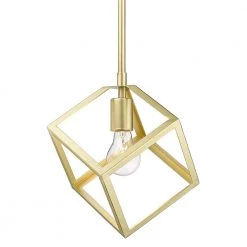 Cassio 1-Light Olympic Gold Mini Pendant by Golden Lighting -Golden Lighting Shop olympic gold golden lighting pendant lights 2086 m1l og 4f 1000