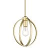 Colson 1-Light Olympic Gold Mini Pendant by Golden Lighting 1 Colson 1-Light Olympic Gold Mini Pendant by Golden Lighting -Golden Lighting Shop olympic gold golden lighting pendant lights 3167 m1l og 64 1000