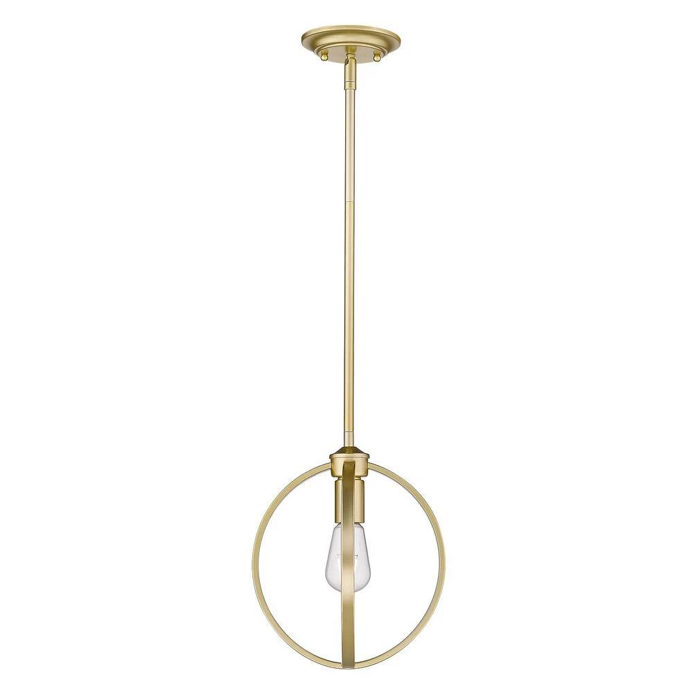 Colson 1-Light Olympic Gold Mini Pendant by Golden Lighting 4 Colson 1-Light Olympic Gold Mini Pendant by Golden Lighting - Image 2