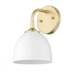 Zoey 4.75 in. Olympic Gold Sconce by Golden Lighting 9 Zoey 4.75 in. Olympic Gold Sconce by Golden Lighting -Golden Lighting Shop olympic gold golden lighting vanity lighting 6956 1w og wht 4f 1000