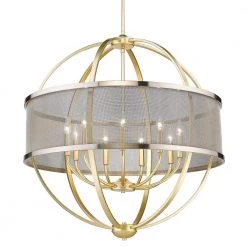 Colson 9-Light Olympic Gold Globe Chandelier by Golden Lighting -Golden Lighting Shop olympic gold with pewter golden lighting chandeliers 3167 9 og pw 4f 1000