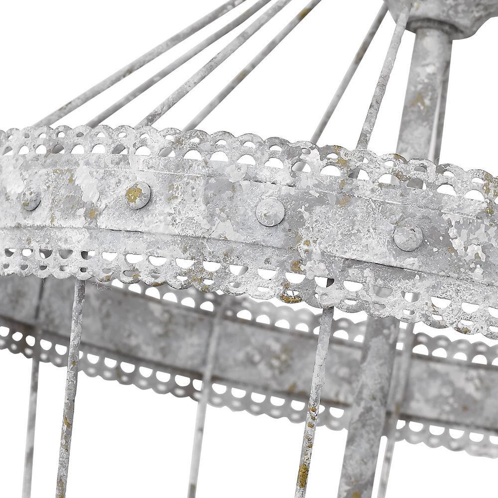 Ferris 3-Light Oyster Chandelier by Golden Lighting 6 Ferris 3-Light Oyster Chandelier by Golden Lighting - Image 4