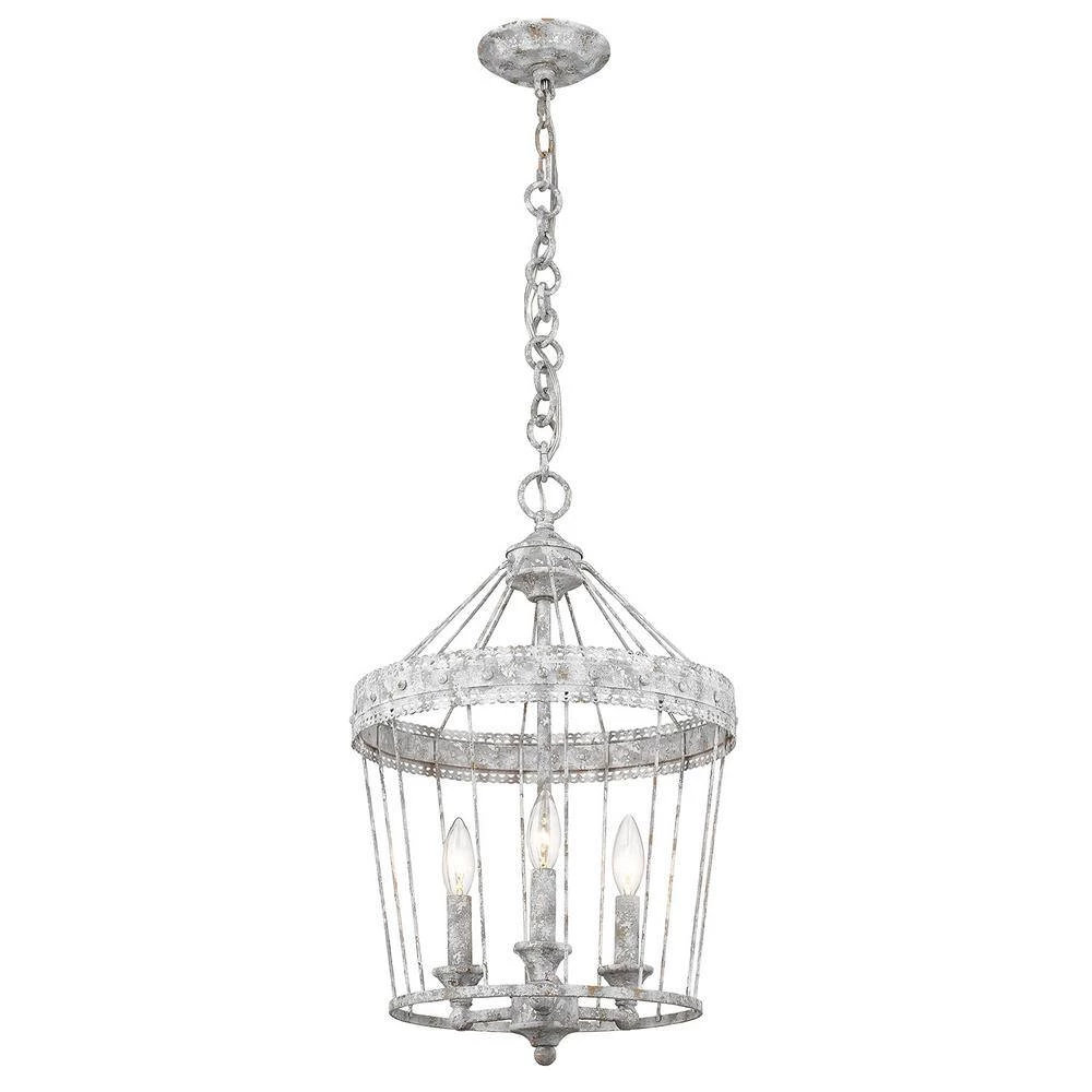 Ferris 3-Light Oyster Chandelier by Golden Lighting 4 Ferris 3-Light Oyster Chandelier by Golden Lighting - Image 2