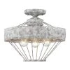 Ferris Collection 3-Light Oyster Semi-Flush Mount Light by Golden Lighting 2 Ferris Collection 3-Light Oyster Semi-Flush Mount Light by Golden Lighting -Golden Lighting Shop oyster golden lighting flush mount lights 7856 sf oy 64 1000