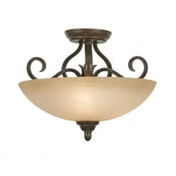 Riverton Collection 3-Light Peppercorn Semi-Flush Mount Light by Golden Lighting 7 Riverton Collection 3-Light Peppercorn Semi-Flush Mount Light by Golden Lighting -Golden Lighting Shop peppercorn golden lighting flush mount lights 567sfmppc 4f 1000