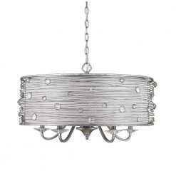 Amalya Collection 5-Light Peruvian Silver Chandelier by Golden Lighting -Golden Lighting Shop peruvian silver golden lighting chandeliers 9935mpps 44 1000