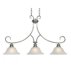 Lancaster Collection 3-Light Pewter Island Light by Golden Lighting