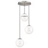 Dixon 3-Light Pendant in Pewter with Clear Glass and White Cap by Golden Lighting 1 Dixon 3-Light Pendant in Pewter with Clear Glass and White Cap by Golden Lighting -Golden Lighting Shop pewter golden lighting chandeliers 3219 3p pw wht 64 1000