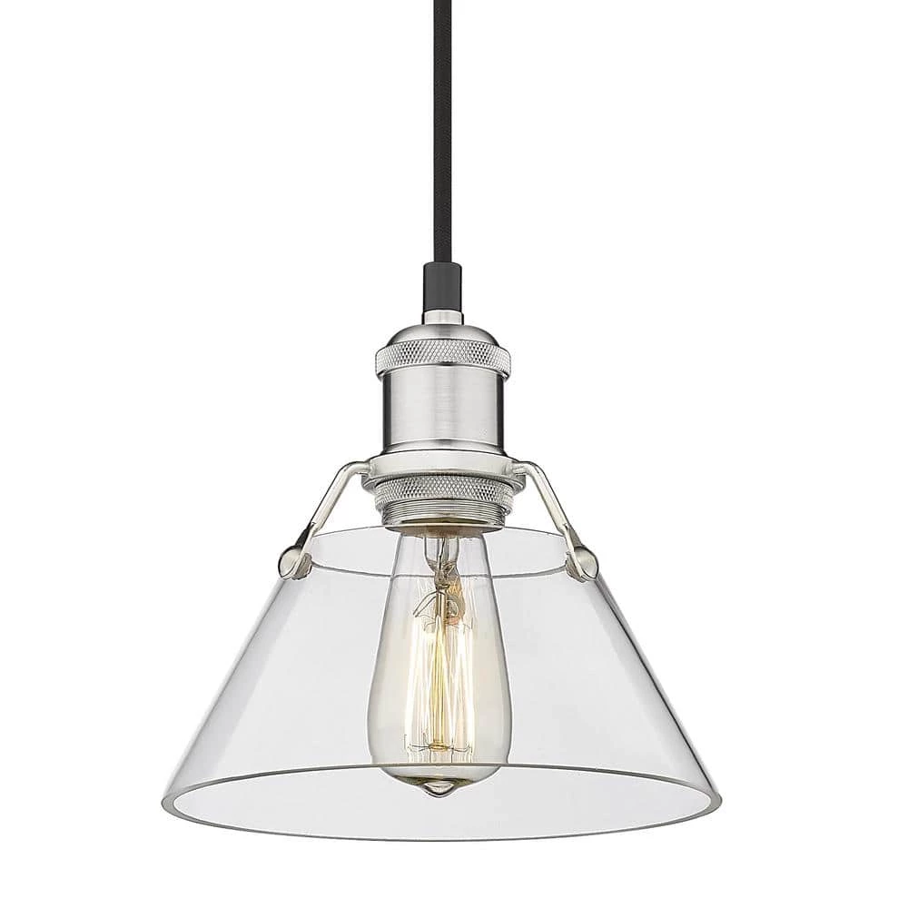 Orwell 7.5 in. 1-Light Pendant in Pewter with Clear Glass Shade by Golden Lighting 6 Orwell 7.5 in. 1-Light Pendant in Pewter with Clear Glass Shade by Golden Lighting - Image 4