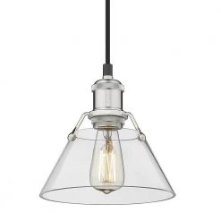 Orwell 7.5 in. 1-Light Pendant in Pewter with Clear Glass Shade by Golden Lighting 11 Orwell 7.5 in. 1-Light Pendant in Pewter with Clear Glass Shade by Golden Lighting -Golden Lighting Shop pewter golden lighting chandeliers 3306 s pw clr 4f 1000