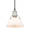 Orwell 7.5 in. 1-Light Pendant in Pewter with Opal Glass Shade by Golden Lighting -Golden Lighting Shop pewter golden lighting chandeliers 3306 s pw op 64 1000
