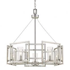 Marco 5-Light Pewter Chandelier with Clear Glass by Golden Lighting