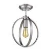 Colson 1-Light 9.75 in. Semi-Flush in Pewter by Golden Lighting -Golden Lighting Shop pewter golden lighting flush mount lights 3167 1sf pw 64 1000