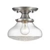 Asha 1-Light Pewter Semi-Flush Mount Light by Golden Lighting 1 Asha 1-Light Pewter Semi-Flush Mount Light by Golden Lighting -Golden Lighting Shop pewter golden lighting flush mount lights 3417 sf pw cc 64 1000