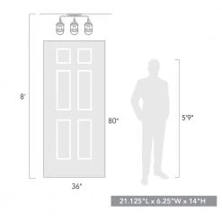 Seaport 21.13 in. 3-Lights Pewter Linear Semi-Flush Mount by Golden Lighting 9 Seaport 21.13 in. 3-Lights Pewter Linear Semi-Flush Mount by Golden Lighting -Golden Lighting Shop pewter golden lighting flush mount lights 9808 lsf pw 76 1000