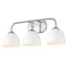 Zoey 8 in. 3-Light Pewter Vanity Light by Golden Lighting 1 Zoey 8 in. 3-Light Pewter Vanity Light by Golden Lighting -Golden Lighting Shop pewter golden lighting vanity lighting 6956 ba3 pw wht 64 1000