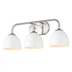 Zoey 8 in. 3-Light Pewter Vanity Light by Golden Lighting