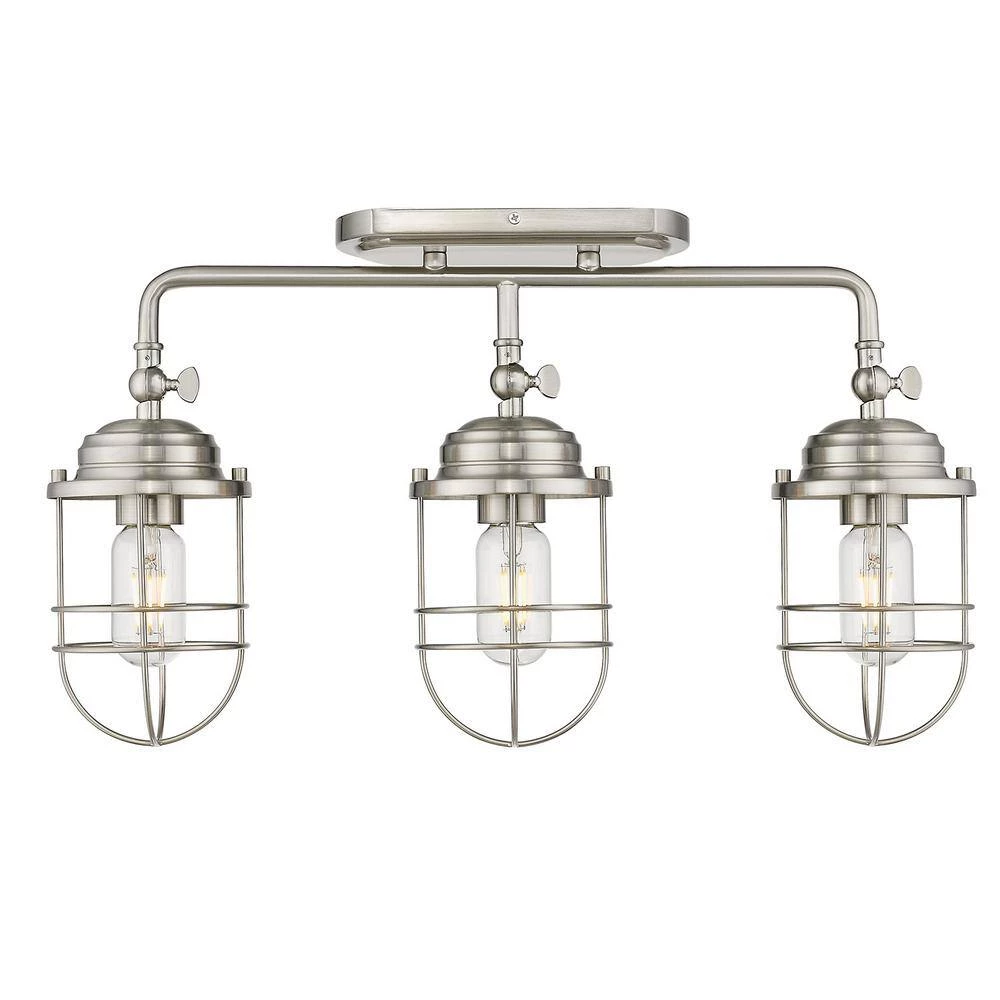 Seaport 3-Light Pewter Bath Vanity Light by Golden Lighting 7 Seaport 3-Light Pewter Bath Vanity Light by Golden Lighting - Image 5