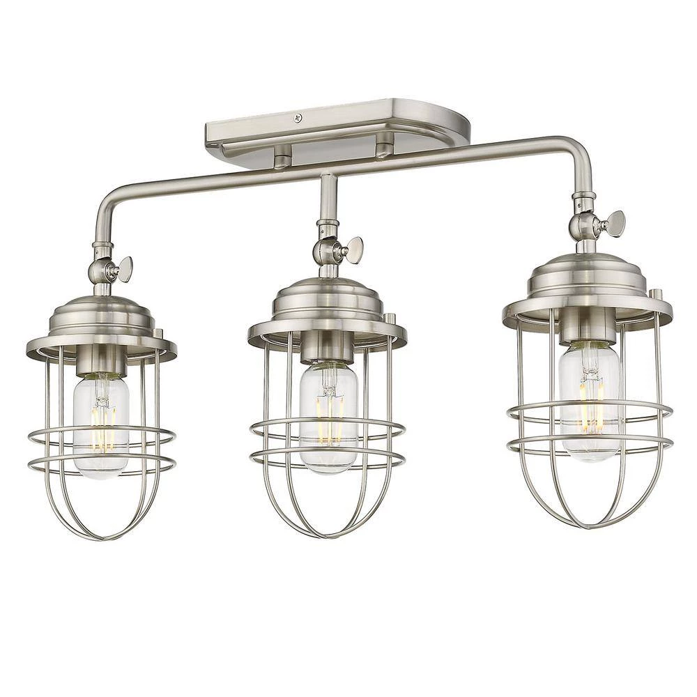 Seaport 3-Light Pewter Bath Vanity Light by Golden Lighting 6 Seaport 3-Light Pewter Bath Vanity Light by Golden Lighting - Image 4
